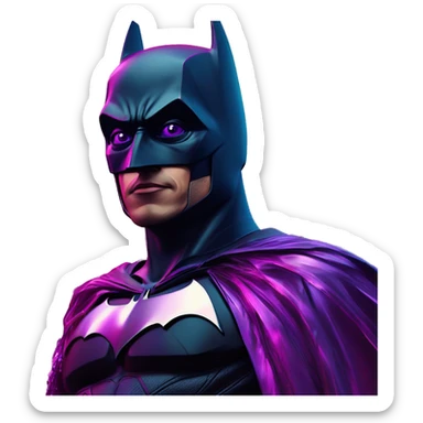 Synthwave Batman in Beyoncé style, oil paint, epic eyes, intricate lips, exquisite pose, beautiful, desirable, logical, Midsommar  sticker