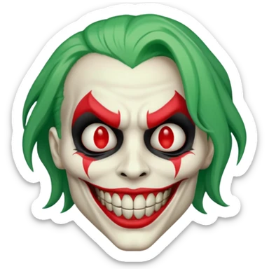 a skull like joker sticker