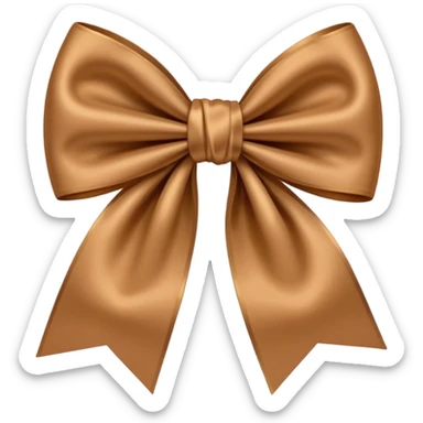 Light brown bow  sticker