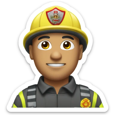 Bald headed Mexican fireman sticker