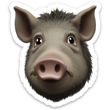 released wild boar sticker