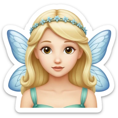 Beautiful blonde fairy women in hairnet sticker