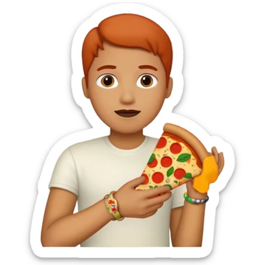 Bracelet pizza talking sticker