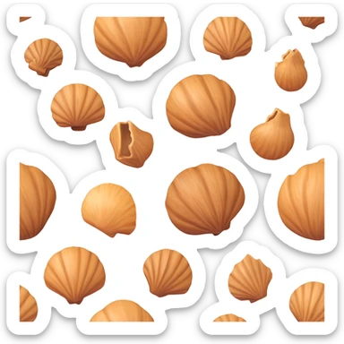 cracked walnut with shell sticker