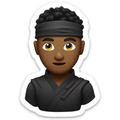 Ninja with a low taper fade sticker