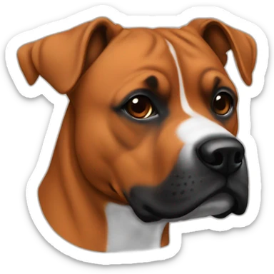 Staffordshire terror orange brown with black nose no white sticker