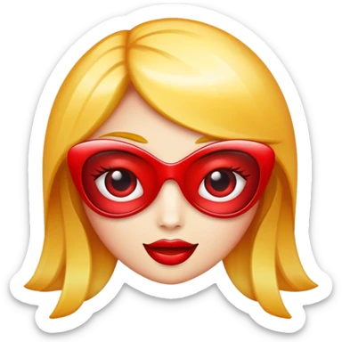 red diva emoji  sticker