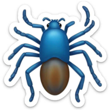 Tick blue color  sticker