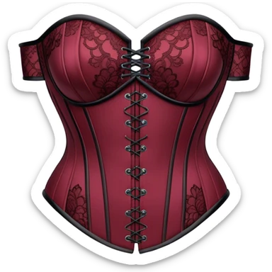 Burgundy Lace Corset sticker