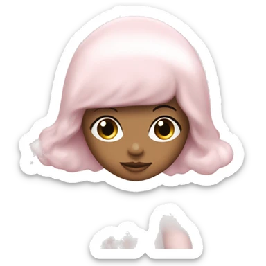 light baby pink white coquette christmas tree sticker