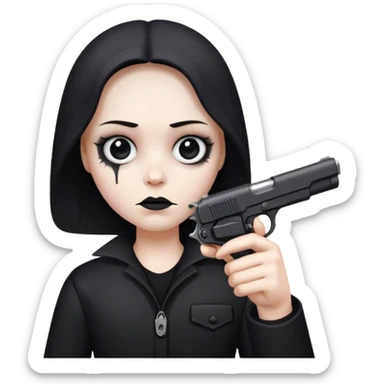 La muerte con una pistola sticker