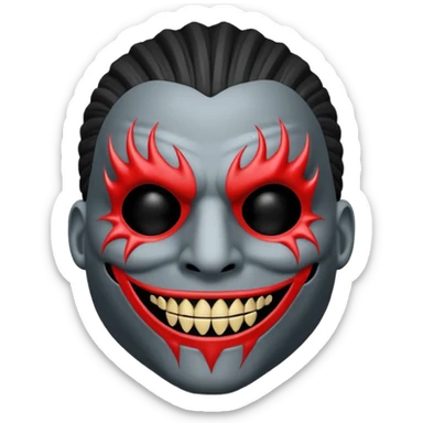 Um emoji gotico com a máscara de espinhos do slipknot sticker