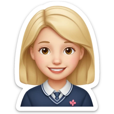 A schoolgirl  sticker