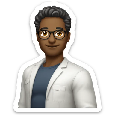 Haz una pareja con:una chica de piel morena,cabello oscuro Y SIN GAFAS,luego crea a su novio color de piel blanco con un color de cabello rubio y que este chico tenga gafas sticker