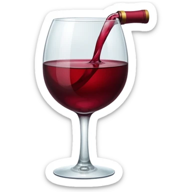 red wine elegant bow sticker