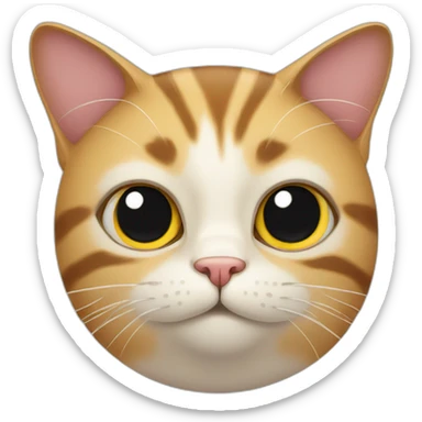 Cat with a squinting eyes acting very suspect sticker