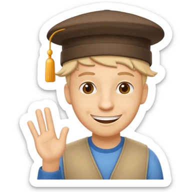 cool text "good qa" with a funny guy and funny font design sticker