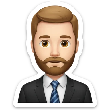 white man businessman with beard sticker
