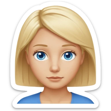 short blond hair blue eyes 5ft 9 140lbs Italian sticker