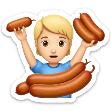 sausage eaters human sticker