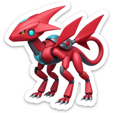 Heliolisk-Weavile-Cyclizar-Genesect-Pokémon, full body sticker