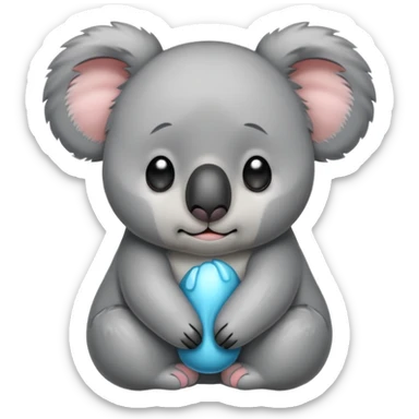 Cute koala that is crying and sad  sticker