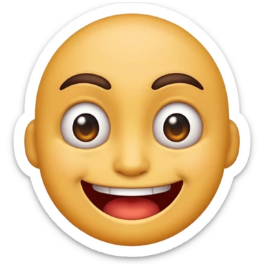 Emoji avec un regard narquois et un petit sourire sadique sticker