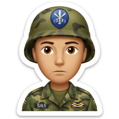Soldat der salotiert und den SAS Buchstaben sticker