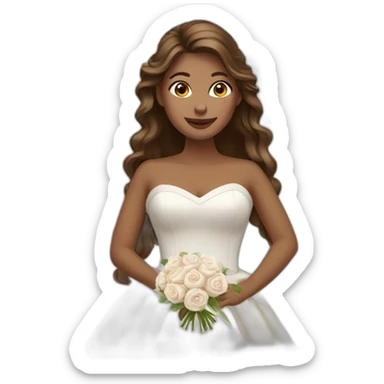 Mariage femme brun sticker