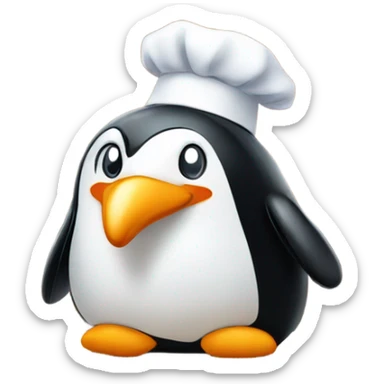 Penguin sourdough baker sticker