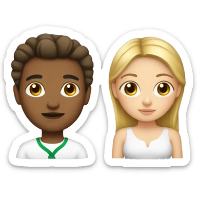 Mexican and white girl sticker