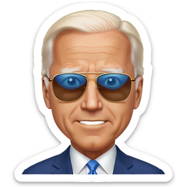 Joe Biden blue eyes sunglasses sticker
