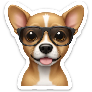 Chiuaua with sunglasses sticker