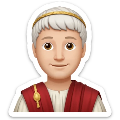 Necesito que hagas un dibujo estilo Soft cartoon illustration de poncio pilato sticker