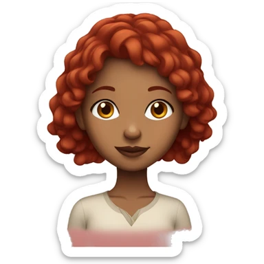 A moroccan girl with dark red hair sticker