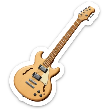 wooden electro guitar sticker