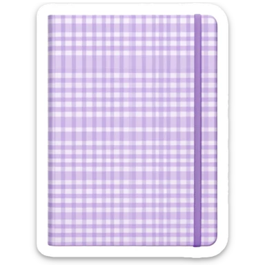 Cute  journal cover, pastel purple gingham pattern
Handwritten feminine typography, soft aesthetic, cozy girl vibe
Clean product mockup, minimal shadows, lifestyle stationery style sticker