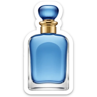 Men’s cologne with gold knob lid blue sticker