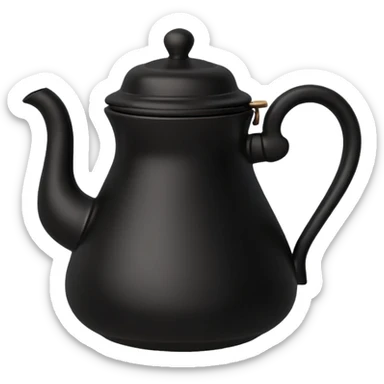 it’s basically a black, traditional Ethiopian coffee pot with a round bottom and a slender neck. sticker