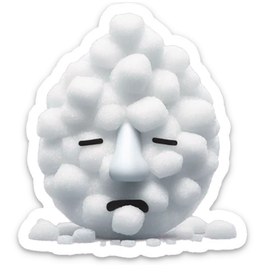 Nose sniffing pile of sugar sticker