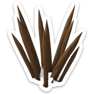 wooden spikes arising from the ground sticker