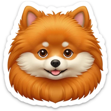 Pomeranian dog iOS Style sticker