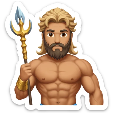 Poseidon, God of Sea from Olympus Gods sticker