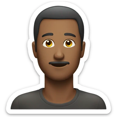 a man looking in the mirror  sticker