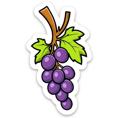 a single grape sticker