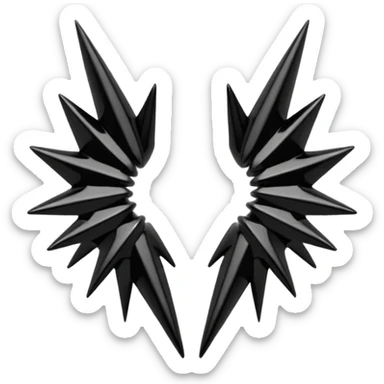 Spiky gothic metallic onyx ear cuffs ear climbers accessory  sticker