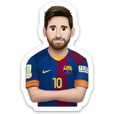 messi besando al bicho sticker
