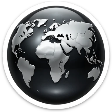 black world wide web icon sticker