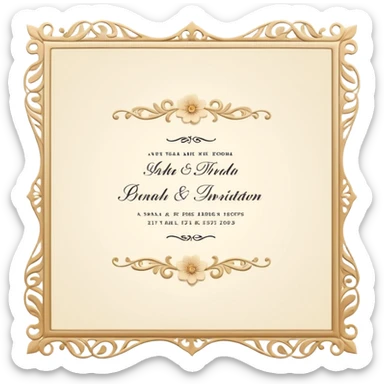 wedding invitation sticker
