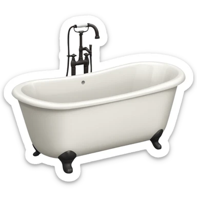 White bath tub sticker